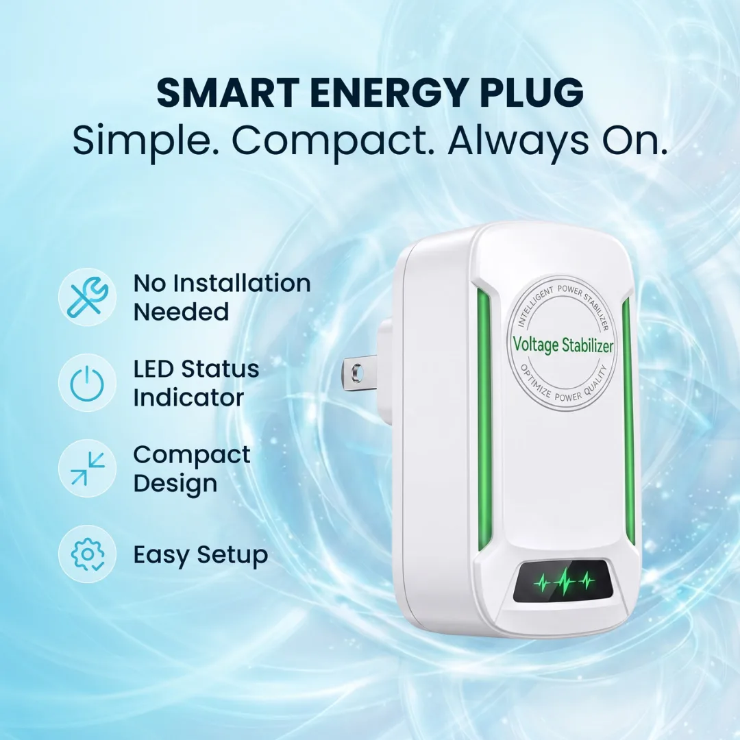 LifeGauge WattSaver smart energy plug — simple, compact, always on